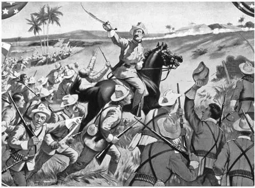 Cuba 1898 a sensationalized depiction of Teddy Roosevelt leading the Rough - фото 45