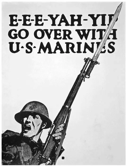 World War I recruitment poster featuring a Marine and his trusted M1903 - фото 51