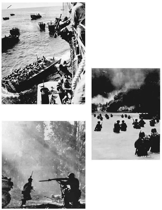 US warriors and their M1 Garands during the Pacific Island campaign - фото 76