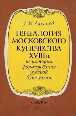 Александр Аксенов Генеалогия московского купечества XVIII в. (Из истории формирования русской буржуази) обложка книги