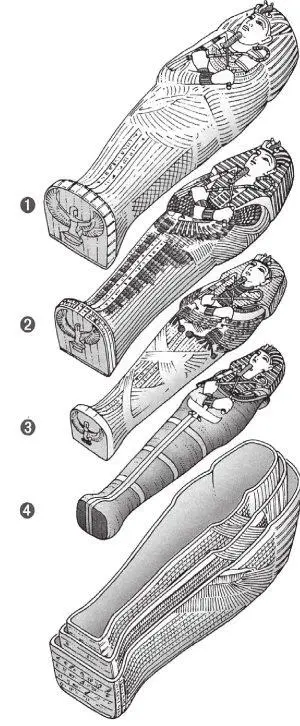 Рис 32 Вложенные друг в друга гробы фараона Тутанхамона 1367 с 50 - фото 32