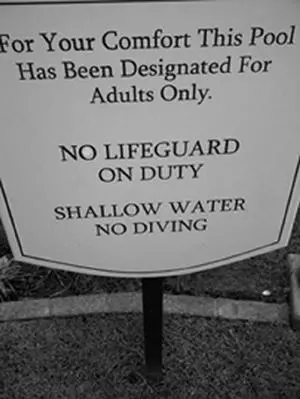 See There was even a sign at the entrance of the adult pool that clearly - фото 1