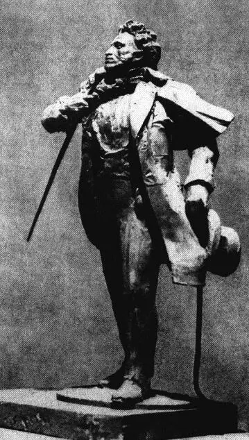 В В Козлов Пушкин на прогулке Гипс 1936 Всесоюзная художественная - фото 13