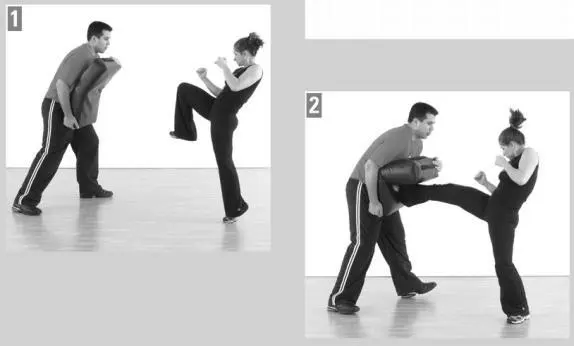 Round Kick A round kick is essentially a front kick that rolls over at - фото 137