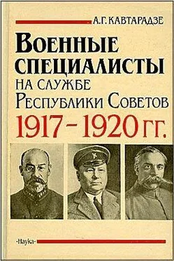 Александр Кавтарадзе Военные специалисты на службе Республики Советов 1917-1920 гг. обложка книги