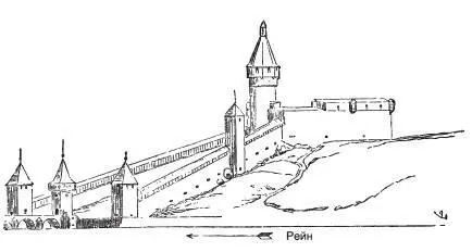 Рис 99 Укрепления расположенные перед мостом через Рейн в Шаффхаузене Рис - фото 99
