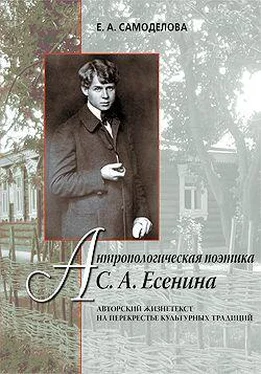 Елена Самоделова Антропологическая поэтика С. А. Есенина: Авторский жизнетекст на перекрестье культурных традиций обложка книги