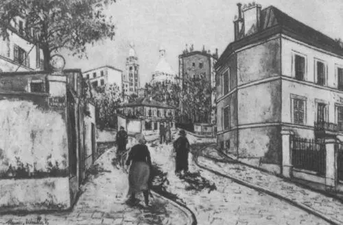 Морис Утрилло Улица на Монмартре 1925 Жюль Паскен Дама и горбун в кафе - фото 13