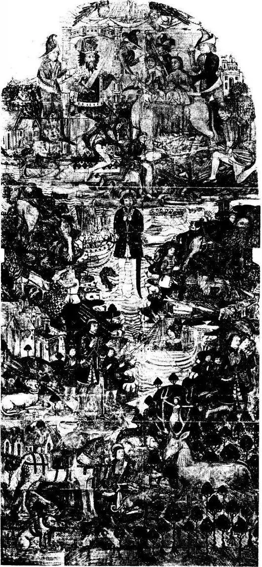 The Legend of St Eustace Reconstruction by Professor Tristram of wall - фото 4