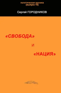 Сергей ГОРОДНИКОВ СВОБОДА И НАЦИЯ обложка книги