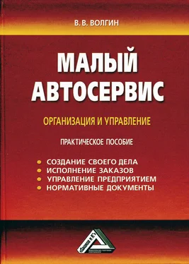 Владислав Волгин Малый автосервис: Практическое пособие обложка книги