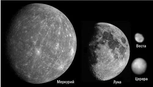 Рис 87 Изобразив Луну в одном масштабе с нормальной планетой Меркурий - фото 200