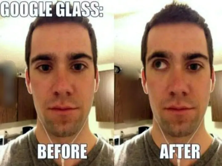 Google Glass до и после ношения фото slashgearcom Это будут не столько - фото 82