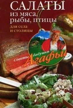 Агафья Звонарева Салаты из мяса, рыбы, птицы. Для села и столицы обложка книги