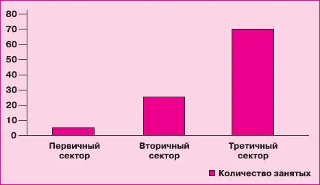 Рис 13Структура занятости в постиндустриальном обществе Увеличение удельного - фото 11
