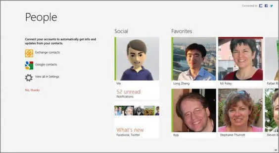 This app is called the People hub on Windows Phone but it looks and works - фото 230