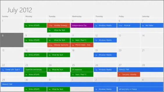 The Day Week and Month app bar buttons are used to change the view For - фото 256