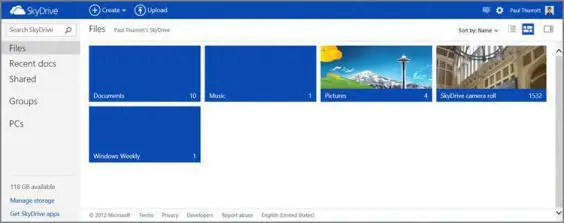 Navigate inside one of the folders in the SkyDrive app and youll see a similar - фото 275