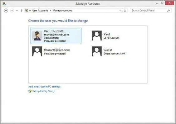 When working with a local account you can also use this screen to change the - фото 401