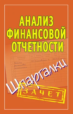 Наталья Ольшевская Анализ финансовой отчетности. Шпаргалки