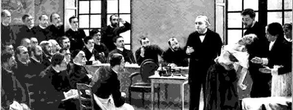 Профессор Шарко демонстрирует действие гипноза Нансийская школа гипноза - фото 18