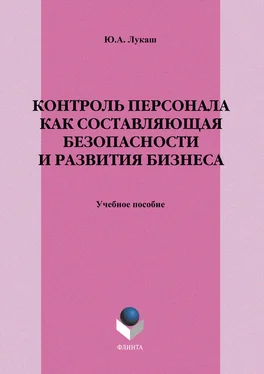 Юрий Лукаш Контроль персонала как составляющая безопасности и развития бизнеса обложка книги