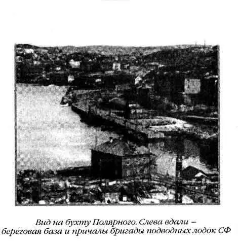 Вид на бухту Полярного Слева вдали береговая база и причалы бригады - фото 13
