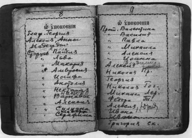 Помянник протоиерея Иосифа Фуделя позднее перешедший к сыну Собрание А М - фото 82