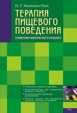 Ирина Малкина-Пых Терапия пищевого поведения обложка книги