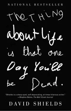 David Shields The Thing About Life Is That One Day You'll Be Dead обложка книги