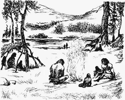 Недалеко от довольно широкой реки под могучим буком устроило стоянку племя - фото 39