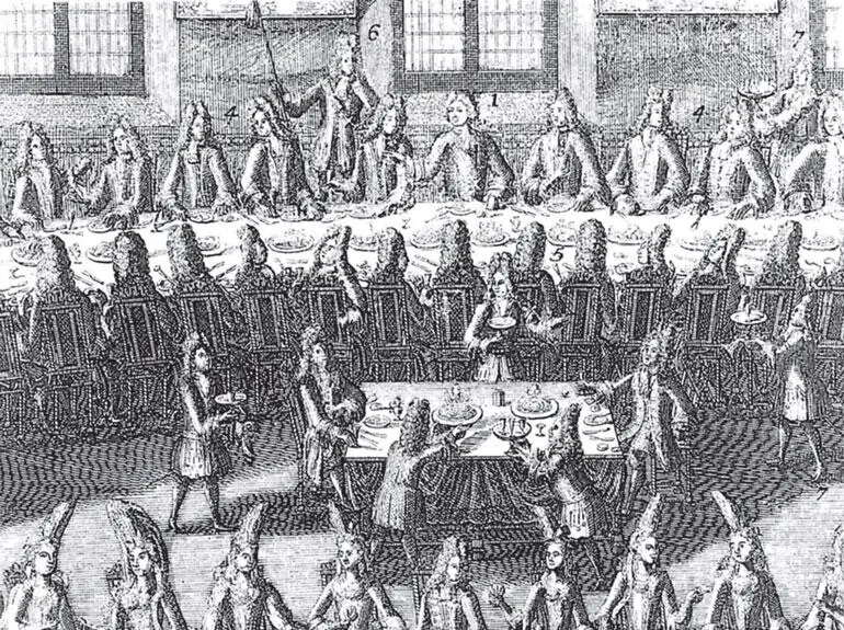 Свадьба Петра I и Екатерины Фрагмент гравюры А Зубова 1712 Художник - фото 30