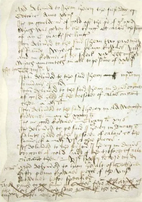 14 Henry VIIs accounts This page written in the kings own hand details - фото 24