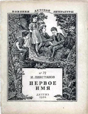 Иосиф Ликстанов Первое имя обложка книги
