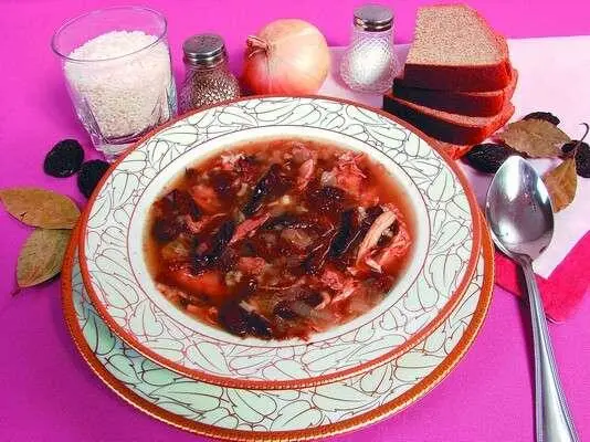 Продукты 200 г куриной грудки 75 г риса 100 г чернослива 1 луковица 12 - фото 93