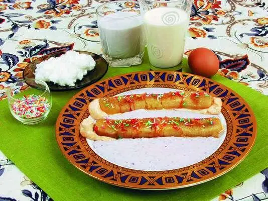 Продукты 100 г сахара или сахарной пудры 2 яйца 2 банана 100 мл сливок - фото 372