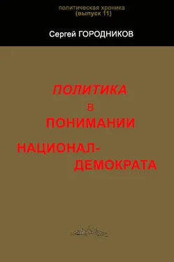 Сергей ГОРОДНИКОВ ПОЛИТИКА В ПОНИМАНИИ НАЦИОНАЛ-ДЕМОКРАТА