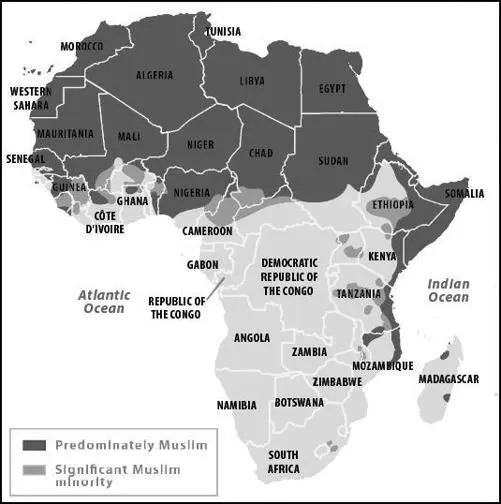 Islam in Africa The linguistic map probably gives us the best sense of Africas - фото 20