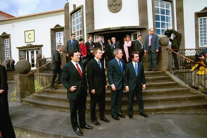 With three steadfast European allies at the Azores Islands from left José - фото 244