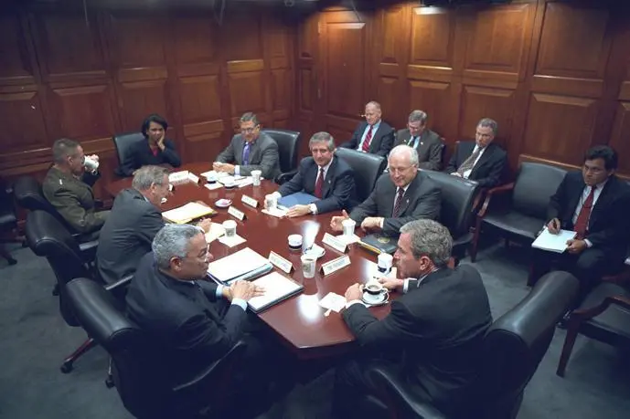 With the national security team in the Situation Room in late October 2001 - фото 153