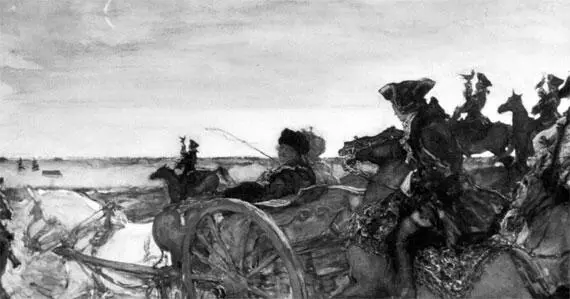 Императрица Екатерина II на соколиной охоте С картины ВА Серова После 1773 - фото 21