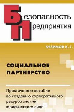 Карл Кязимов Социальное партнерство: практическое пособие по созданию корпоративного ресурса знаний юридического лица обложка книги