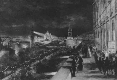 Иллюминация Москвы по случаю коронации 1883 года Художник Н Е Маковский - фото 43