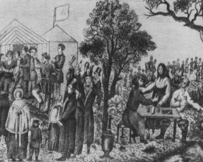 Первомайское гулянье в Сокольниках Гравюра 1840е гг Семья кондитера Ивана - фото 57