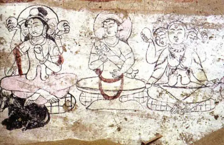 Фрески VIII века с изображениями богов и богинь в ДанданОйлыке Бумажный - фото 61