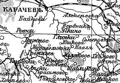 Фрагмент карты Орловской губернии 1890 г Вот странное дело стоило - фото 3