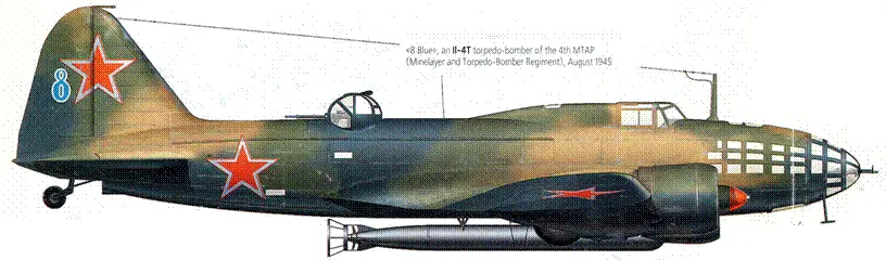 Торпедоносец Ил4 голубая 8 4го мтап Август 1945 г Торпедоносцы Ту2 - фото 92