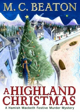 M.C. Beaton A Highland Christmas обложка книги