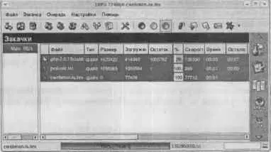 Рис 618 Очередь закачек Сейчас в списке файлов очереди Mainнаходятся три - фото 70