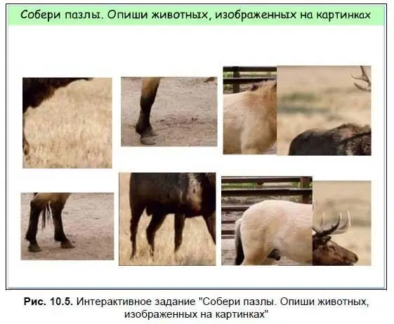 Алгоритм разработки задания Собери пазлы Опиши животных изображенных на - фото 174